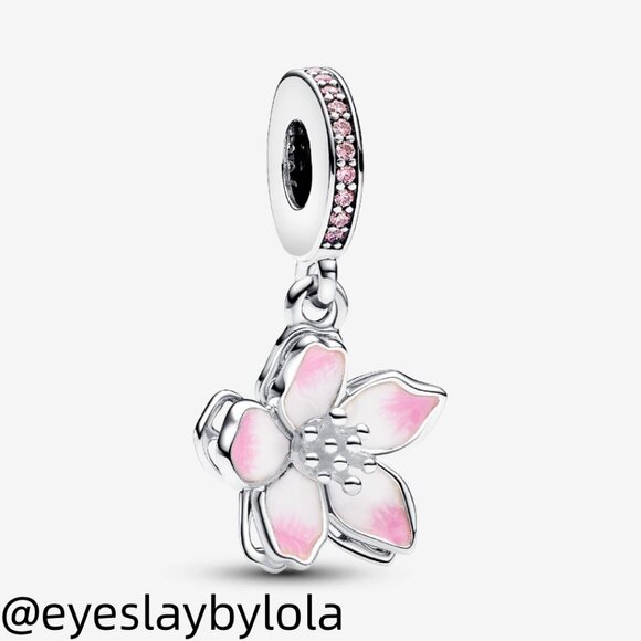 Pandora Cherry Blossom Dangle Charm - Picture 1 of 2
